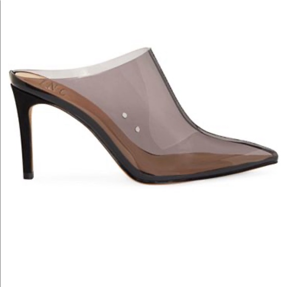 NWT Clear perspex pointy toe vinyl mule - Picture 4 of 6